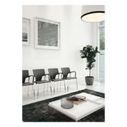 Chaise ergonomique, maniable et facilement empilable - MENILMONTANT - polypropylène avec piétement alu chromé ou noir_1