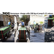 Remorque mécanique utilitaire, agile et performante destinée aux livreurs et cyclo-logisticiens - Capacité 200kg - Runner_1