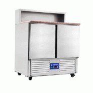 Saladette réfrigérée GN1/1 positive avec Compartiments GN et Plan de travail Granit 2 portes 257L CUISTANCE_1