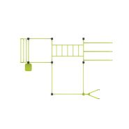 Station MIX V2 avec barres de traction, anneaux et pont de singe - Gamme Street Workout DAMAPRO_2