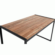 Table de bar industrielle en acier et acacia 1800x900mm | Bolero - DK905_1