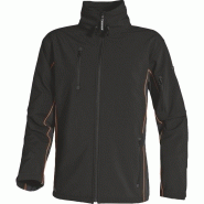 Veste softshell polyester/élasthanne 3 couches laminées - Horten - Fermeture zip anti-froid, capuche amovible, zips étanches_1