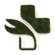 Croix de pharmacie végétales - Mousse pour l'intérieur uniquement, Vert naturel, Style 1_1