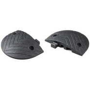 Ralentisseur de vitesse 70 mm pour voie privée - Tire-fond OFFERT - Caoutchouc et PVC - Charge 20 tonnes - Réduit la vitesse à 10 km/h_1