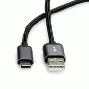 ROLINE Câble USB 2.0, C-A, M/M, noir, 0,8 m_1