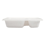 Barquette en bagasse blanche pour nachos 19x16,5x3,8cm par 300_1