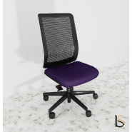 Siège bureautique Wi max dossier filet - Sokoa - Violet, Oui, Non, Oui, Sol dur_0