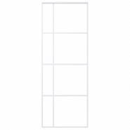 Vidaxl porte coulissante verre esg dépoli et aluminium 76x205 cm blanc 151681_1