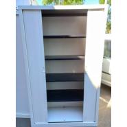 Armoire Haute métallique d'occasion - Majencia - portes coulissantes, 198x120x43 cm - Couleurs disponibles_1
