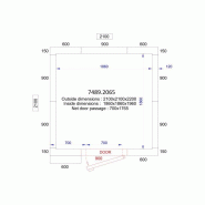 Chambre froide positive/négative 2100x2100x2200 - 120mm Pro Line Combisteel_1