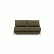 Canapé design convertible Innovation Living Cubed Wood 02 - Lit 140x200 cm - Tissu Cordufine Pine Green_1