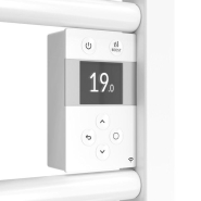 Radiateur sèche-serviettes connecté Doris avec soufflerie 2000W Blanc brillant - Atlantic - 851246_1