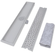Vidaxl drain de douche linéaire 730 x 140 mm acier inoxydable 142191_1