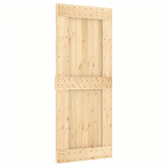 Vidaxl porte coulissante et kit de quincaillerie 85x210 cm pin massif 3203147_1