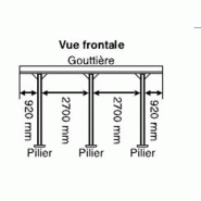 Abri camping-car ouvert alu blanc / structure en aluminium / toiture plate en polycarbonate_1
