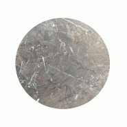 Infinity mange-debout avec piètement noir + plateau HPL Galaxy Marble Ø70 cm_1