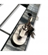 Portillon pour grillage rigide anthracite RAL7016 - largeur 100cm - acier galvanisé plastifié_1