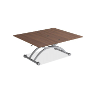 Table relevable extensible HIRONDELLE compacte finition noyer 100 x 57/114 cm_1