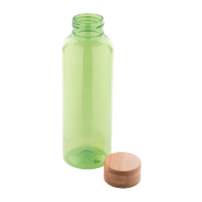 Bouteille en RPET - 500 ml - Couvercle en bambou - Sans BPA - Couleur verte_1