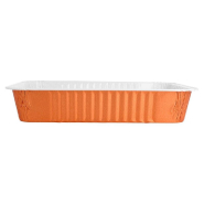 Barquette aluminium laqué cuivre intérieur blanc 1360cc 24x17,9x4,2cm - par 100_1