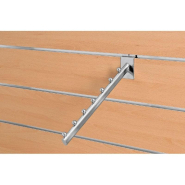 Bras incliné 36cm - tube ovale 25x12mm avec 7 boules - chromé pour fond rainuré_1