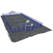 Terrain multisport Arena Detroit 8019752 - Hags - Bleu avec scellement béton_1