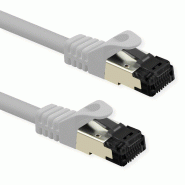 VALUE Cordon S/FTP (PiMF) Cat.8 (Classe I), fils tressés, LSOH, blanc, 3 m_1