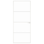Vidaxl porte d'intérieur blanc 83x201,5 cm trempé verre aluminium fin 153667_1