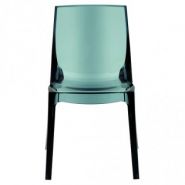 012342 - Chaises empilables - Weber Industries - JEWEL en polycarbonate gris transparent - largeur 52 cm_1