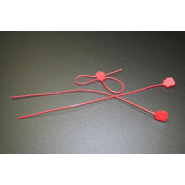 Scellé PP à tige crantée ronde - Longueur 167mm-Tige Ø1.2mm-Rouge_1