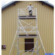 Échafaudage aluminium Banchalu ULTRALU - Hauteur de travail de 4.00 m à 9.75 m - Plateau baquet alu/bois avec trappe_1