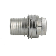 Demi-raccord symétrique avec verrou - DN 65 mm - Embout annelé Ø 70 mm - Inox - Jt NBR_1