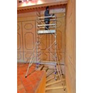 Échafaudage roulant aluminium INSIDER 120 COLOR - Comabi SNC - Hauteur de travail maxi 7,70 m - Compact alu pour finition_1