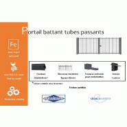 Portail battant tubes passants - 8000 / 1250_1