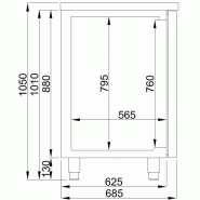 Refroidisseur de bière 3 portes 2l l2500mm 7489.5345 COMBISTEEL_1
