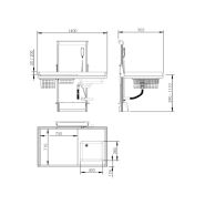 Table à langer électrique pour handicapé - Granberg 334-141-011 - largeur 140 cm avec lavabo et robinet_1