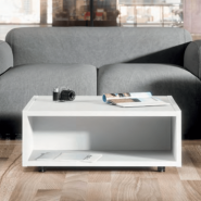 Tables basses Galet & Carrée - Accueil - Buronomic avec plateaux organiques et niches de rangement_1