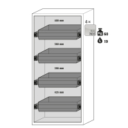 Armoire de sécurité S-CLASSIC-90 modèle S90.196.090.WDAS - Réf 30205-002-33709 - Type 90 certifiée selon NF EN 14470-1_1