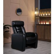 Fauteuil de cinéma en cuir - Linsen Seating - fixe avec style canapé et repose-pieds amovible_1