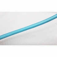 Fil électrique vintage tissé bleu clair - look rétro en tissu - vendu au mètre_1