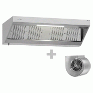 Hotte murale inox 2m avec moteur, régulateur, filtre et éclairage | Profondeur 700 mm_1
