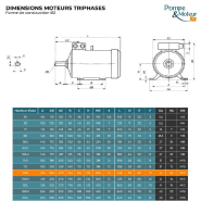 Moteur électrique triphasé 230/400V 3kW - 1000 tr/min - CEMER MS Alu - Bride B3 - IP55_1