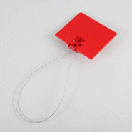 Porte étiquette Câble - L 250 mm - Tige Ø1.24 mm - Platine 30x50 mm - Rouge_1