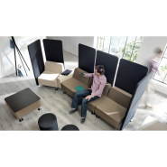 Siège modulaire moderne aux lignes géométriques simples - WALL IN - Configurations flexibles et finition personnalisable_1