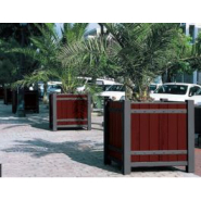 Bac à palmier - SARLAT - Châssis en acier peint - Habillage en chêne certifié PEFC - Finition lasurée_1