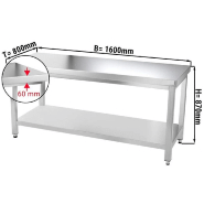 Table inox 160cm profondeur 80cm_1