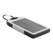 Power bank USB - plastique avec revêtement silicone - 4000 mAh - chargeur solaire et lampe LED_1
