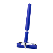 Stylo roller en plastique - encre bleue - couleur bleu - poids 12g_1