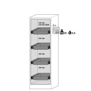 Armoire de sécurité Q-PEGASUS-90 modèle Q90.195.060.WDACR - Réf 30075-048-34376 - Type 90 avec portes battantes et finition robuste_1