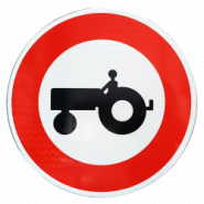 Panneau d'interdiction B9D - Accès interdit aux véhicules agricoles à moteur_1
